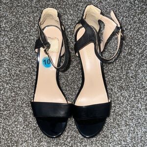 Nine West Black Strappy Heels